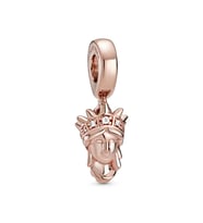 Nur Silver Rose Renk Özgürlük Heykeli Gümüş Charm NUR-BL12412