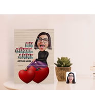 BK Gift Kişiye Özel Anneler Günü Temalı En Güzel Anne Karikatürlü Otantik Masaüstü Ahşap Palet Çerçeve-1 (Beyaz)