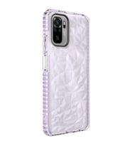 Xiaomi Redmi Note 10 Kılıf Bumper Şeffaf Buzlu Kapak (Mor)