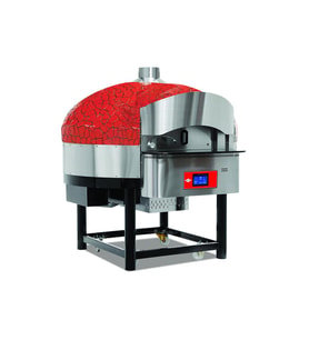 Empero EMP.SPO.02-D-RB-NG Dijital Gazlı Döner Taban Pizza Fırını 9 Pizza Kapasiteli - Kırmızı, Siyah Doğalgazlı