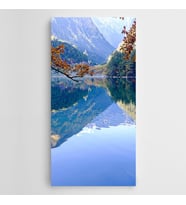 Ağaç Dalı Göl Manzara Panoramik Kanvas Tablo