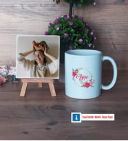 İsme Özel Doğum Günü Hediyesi Fotoğraflı Dekoratif Taş, Kupa Bardak Beyaz Hediye (Model 1)