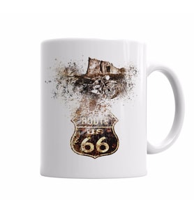 ROUTE 66 Kupa Bardak Porselen