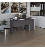 Kenzlife ofis masası miyamoto gri sol 75*110*60 kilitli kapaklı dolap bilgisayar çalışma masası (Karışık)