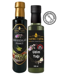 Özel Üretim UDİM Yağı 100ml + Çam Kozalağı Pekmezi 340 gr