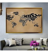 Altın Çerçeveli dekoratif tablo l121 (Gold)