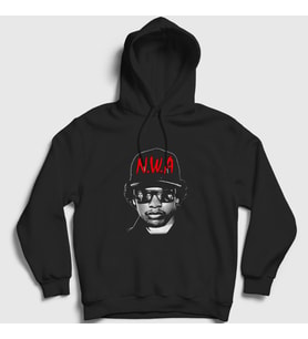 Presmono Unisex Siyah Eazy E Nwa Kapüşonlu Sweatshirt 371287tt