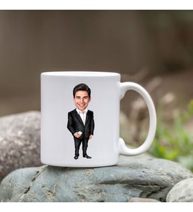 Kişiye Özel Bardak - Karikatür Bardak - Erkek Bardağı