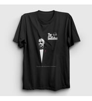 Presmono Unisex Siyah Offer Film Baba The Godfather T-Shirt 252123tt