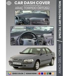 VOLVO S40 (1996-2002) Torpido Örtüsü Ön Göğüs Koruma Torpido Koruma Tam Uyum Araca Özel UV Koruma
