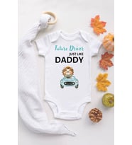 Erkek Ekru Bebek Daddy Baskılı Çıtçıtlı Body 5001