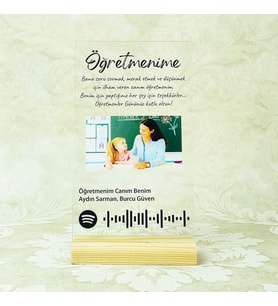 Kişiye Özel Öğretmenler Günü Spotify Plak