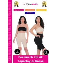 #Korse Yüksek Bel Karın Mide Toparlayıcı Popo Sıkılaştırıcı Paçalı Kadın Agraflı Korse 6'lı Set