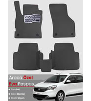 DACİA LODGY 5 KİŞİLİK (2012-2022) Uyumlu EVA Paspas Tam Set–Araca Özel,Su Geçirmez,Kolay Montaj