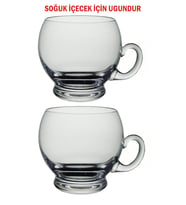 Paşabahçe El İmalatı Kristal 2 Li Ayran Maşrapası Kupa Bardak 12661(Sıcağa dayanaklı değilidir)