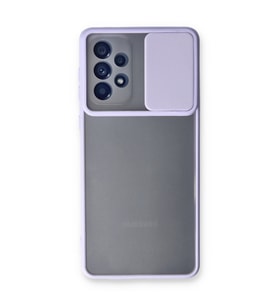Galaxy A53 5G Kılıf Palm Buzlu Kamera Sürgülü Silikon - Lila