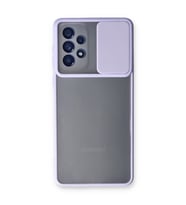 Galaxy A53 5G Kılıf Palm Buzlu Kamera Sürgülü Silikon - Lila