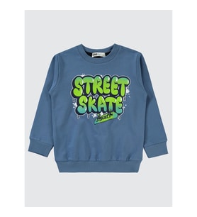 Civil Boys Erkek Çocuk Sweatshirt 2-5 Yaş İndigo (İndigo)