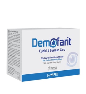 Demofarit Eyelid Eyelash Care Göz Çevresi Temizleme Mendili 24lü