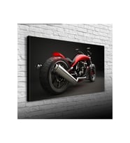 Kırmızı Naked Motor Canvas Tablo (60x120)