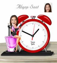 Kişiye Özel Ahşap Saat-Güzellik Uzmanı Kadın-2