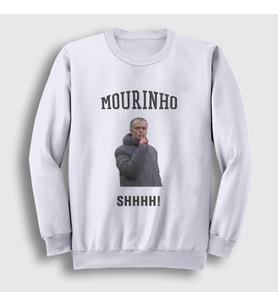 Presmono Unisex Beyaz SHHHH Jose Mourinho Sweatshirt 429711tt (Beyaz)