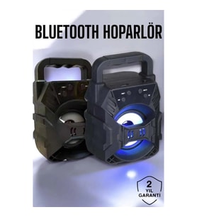 Mey İthalat® Taşınabilir Bluetooth Hoparlör Led Işıklı Uzun Pil Ömrü