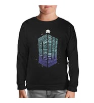 Dr.Who - Bow Ties Siyah Çocuk Sweatshirt