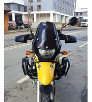 MOTOCAM Bmw F 650 GS Ön Cam ( 3 Delikli ) 1999-2003 Model 35cm Siyah Renkli 4mm