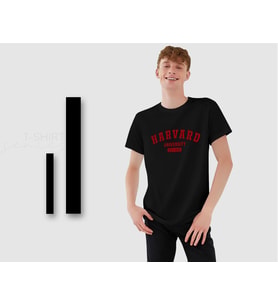 BK Gift Harvard Tasarımlı Erkek Siyah T-shirt, Arkadaşa Hediye, Doğum Günü Hediyesi, Trend Tişört, Sevgili Hediyesi-1