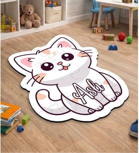 eJOYA Kişiye Özel KediTasarımlı Puzzle Keçe Halı 116390