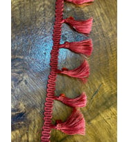 KİREMİT RENGİ PÜSKÜLLÜ ŞERİT ÇANTA GİYİM AKSESUARI EN 5 CM (1 METRE)