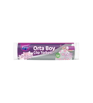 Premium Büzgülü Çöp Torbası Kiraz Çiçeği Kokulu Orta Boy 15'li 55 x 60 cm
