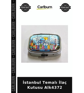 Özel Üretim Hediyelik Şık Aksesuar İstanbul Temalı İlaç Kutusu Alk4372