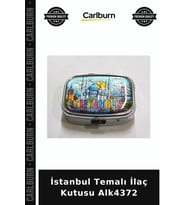Özel Üretim Hediyelik Şık Aksesuar İstanbul Temalı İlaç Kutusu Alk4372