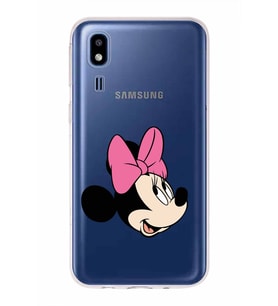 Samsung Galaxy A2 Core  Kapak Minnie Mouse Tasarımlı Şeffaf Silikon Kılıf