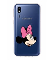 Samsung Galaxy A2 Core  Kapak Minnie Mouse Tasarımlı Şeffaf Silikon Kılıf