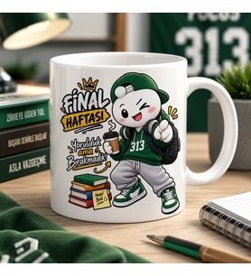 Final Haftası Yorulduk Ama Bırakmadık Komik Öğrenci Seramik Kupa
