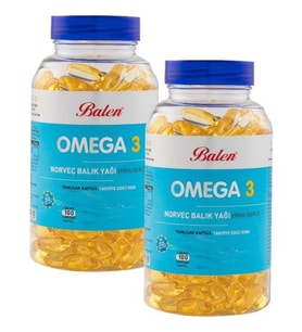 Balen Omega 3 Norveç Balık Yağı Trigliserid 1380MG 100 Kapsül x 2 Adet