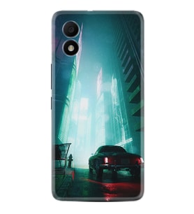 TCL 303 Kılıf Silikon Desen Özel Seri Night Cars 1619