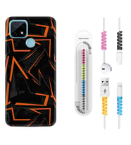Realme C11 C21 C21Y C25Y C11 2021 Kılıf Kablo Koruma Spiral Silikon Zigzaglar 1651