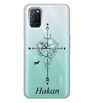 Oppo Pusula Tasarımlı Şeffaf Telefon Kılıfı