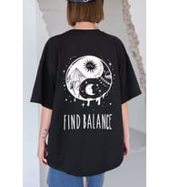 Tasarım Yingyang Baskılı Tshirt (STD)