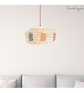 RENKLİ DETAYLI OVAL TAVAN AYDINLATMA