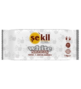 Şekil Seramik Kil Hamuru 1000 Gr Beyaz 1 kg