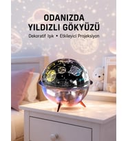 Mey İthalat® Galaksi ve Yıldız Efektli Nemlendirici Işık Projektörü Yeni Nesil