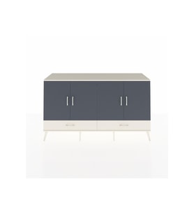 Hyperion Konsol 6 Raflı 2 Çekmeceli 4 Kapaklı 176x44x99 Aytaşı-Antrasit/Aytaşı