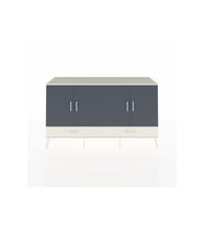 Hyperion Konsol 6 Raflı 2 Çekmeceli 4 Kapaklı 176x44x99 Aytaşı-Antrasit/Aytaşı