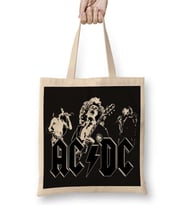 Ac Dc Müzik Grubu Bez Çanta Uzun Saplı