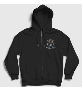 Presmono Unisex Siyah Skulls Avenged Sevenfold Fermuarlı Kapüşonlu Sweatshirt 293831tt